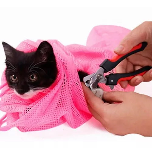 Kit de Baño Completo para Gatos | Bolsa de Baño, Shampoo, Cepillos, Toallitas, Collar Antipulgas y Más | Higiene y Cuidado Felino