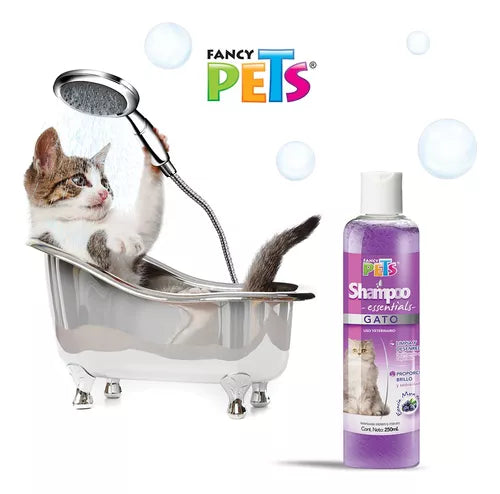 Kit de Baño Completo para Gatos | Bolsa de Baño, Shampoo, Cepillos, Toallitas, Collar Antipulgas y Más | Higiene y Cuidado Felino